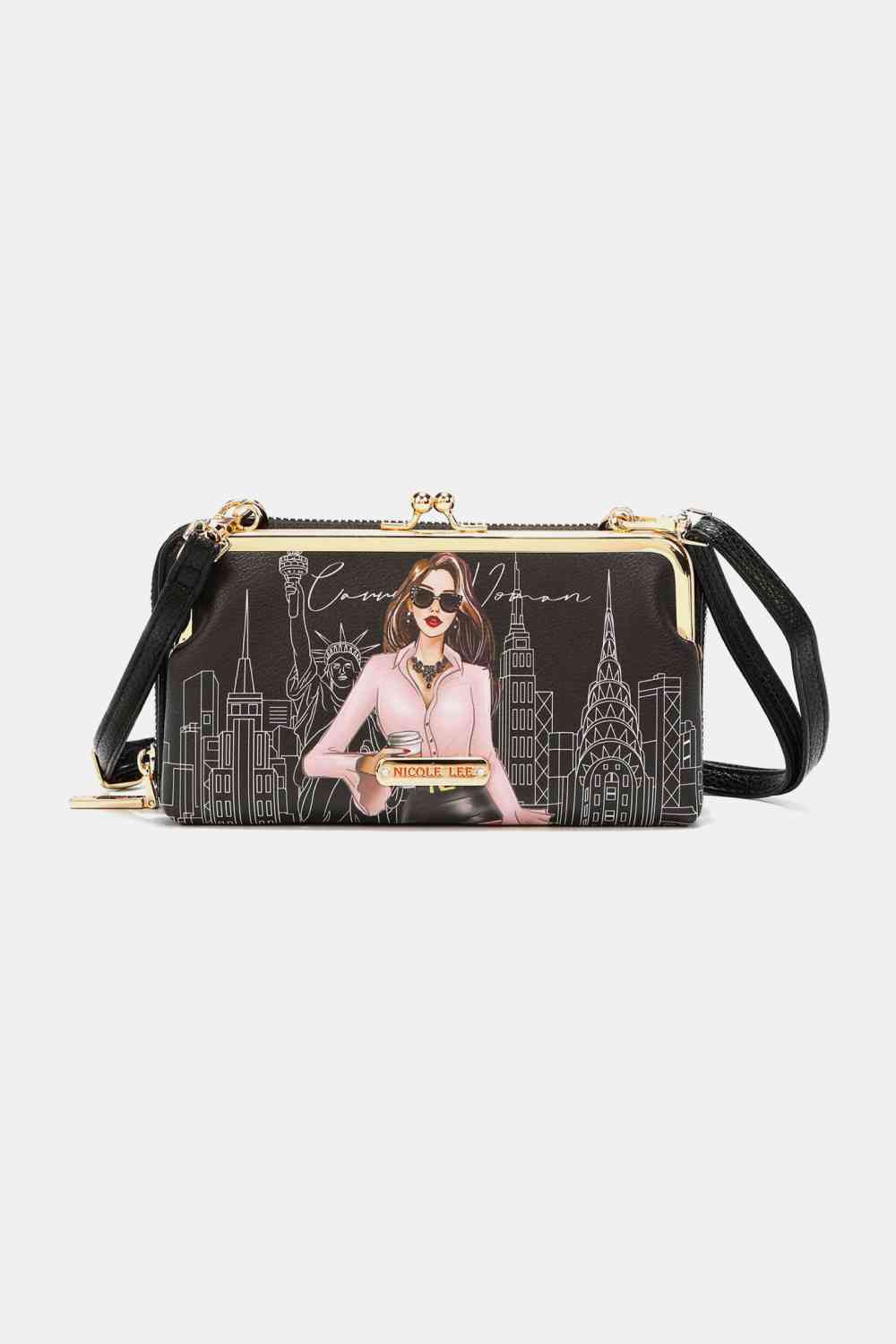 Nicole Lee USA Signature Kiss Lock Crossbody Wallet | Sugarz Chique Boutique