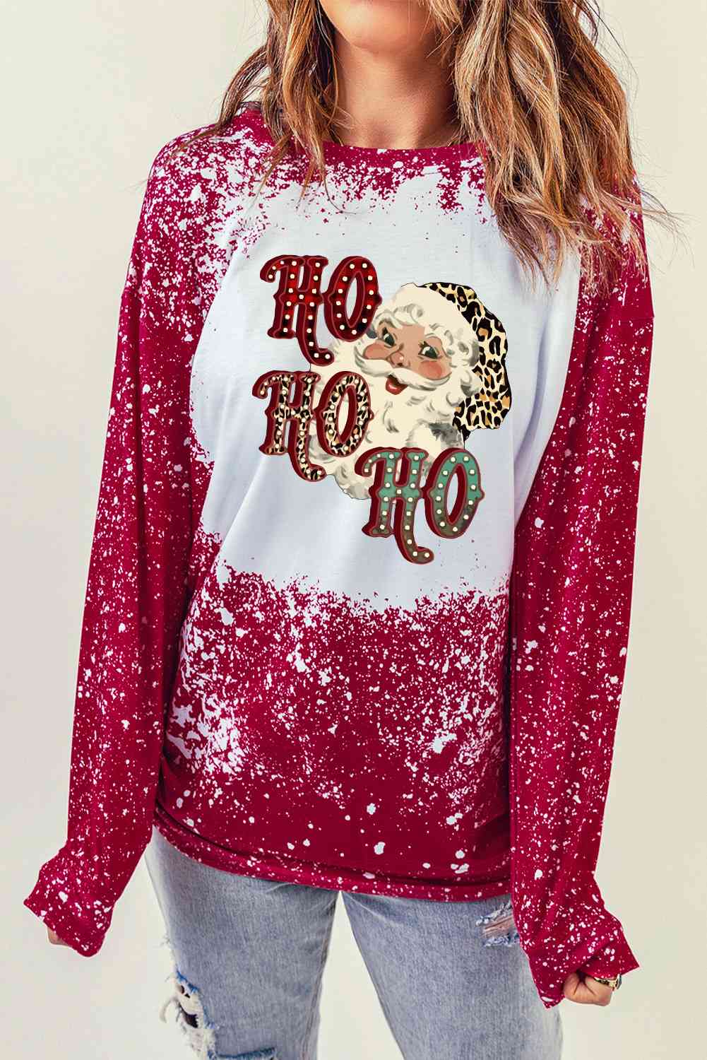 Santa Graphic Long Sleeve T-Shirt | Sugarz Chique Boutique
