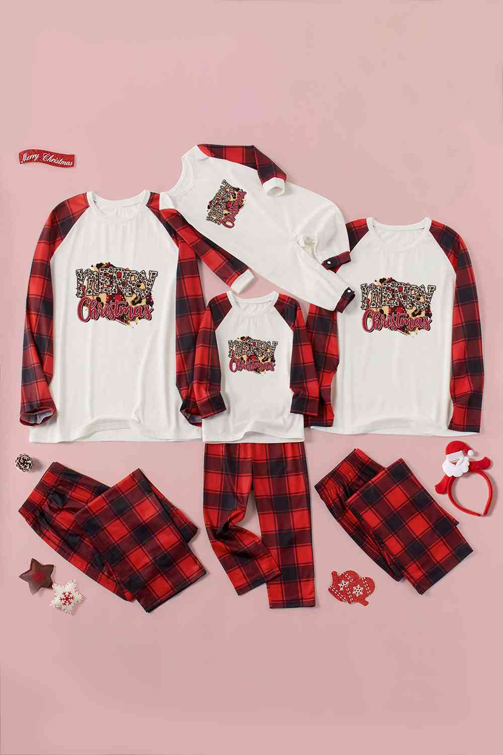MERRY CHRISTMAS Graphic Top and Plaid Pants Set | Sugarz Chique Boutique