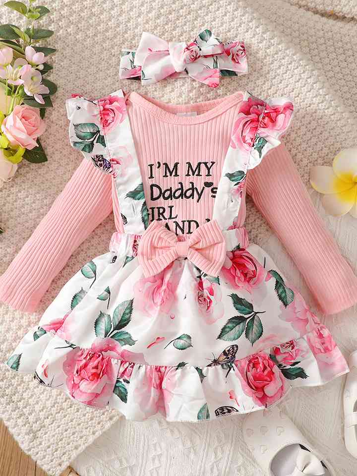 Round Neck Long Sleeve Top and Printed Dress Set | Sugarz Chique Boutique