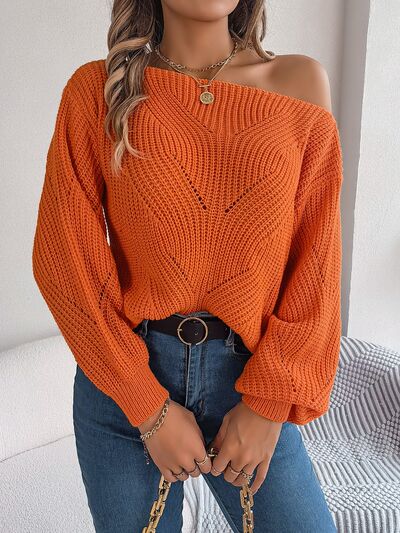 Openwork Long Sleeve Sweater | Sugarz Chique Boutique