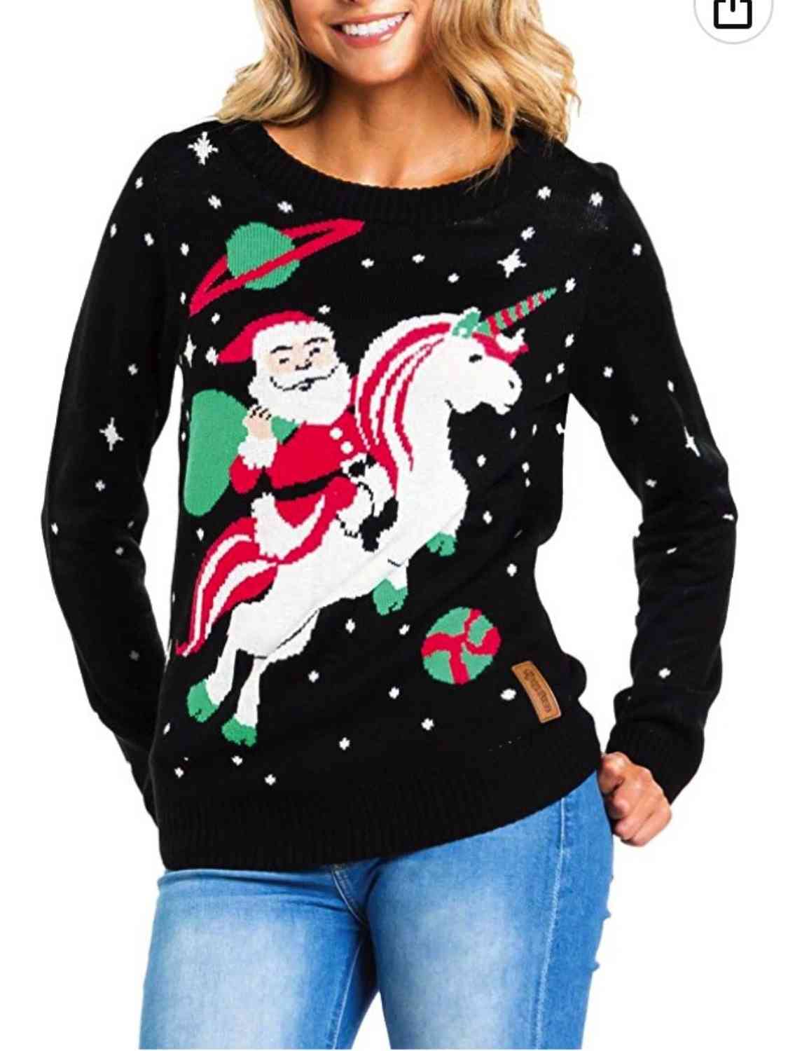 Christmas Round Neck Knit Top | Sugarz Chique Boutique