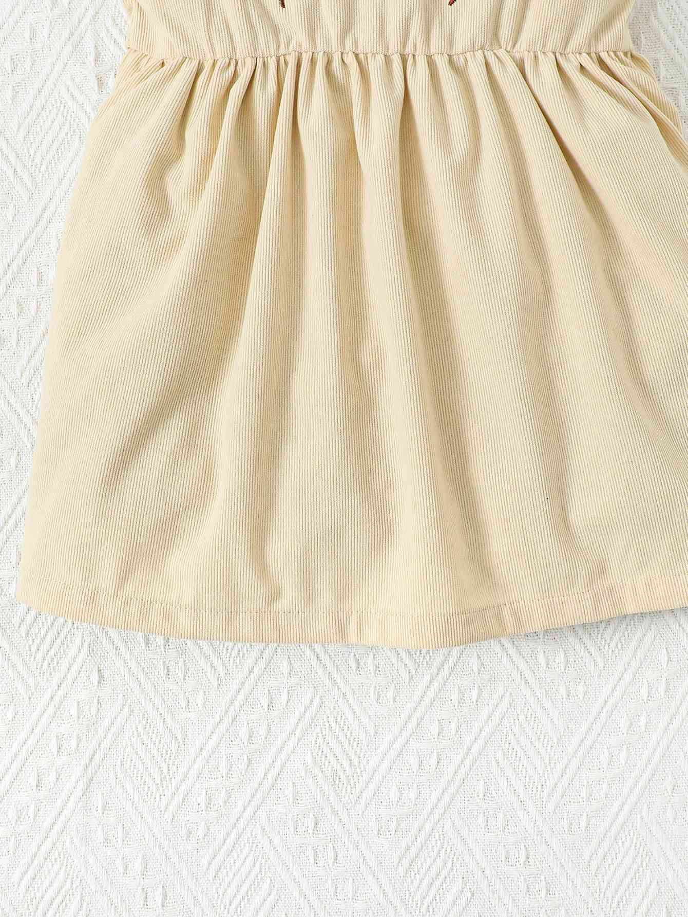 BEAUTIFUL GIRL Embroidered Graphic Square Neck Dress | Sugarz Chique Boutique