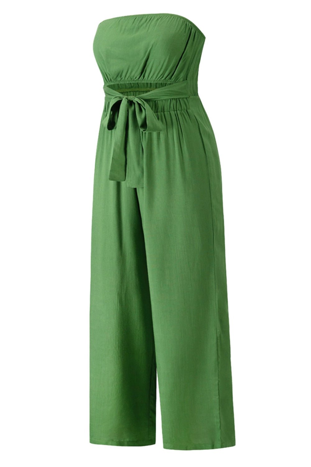 Tied Cutout Tube Wide Leg Jumpsuit | Sugarz Chique Boutique
