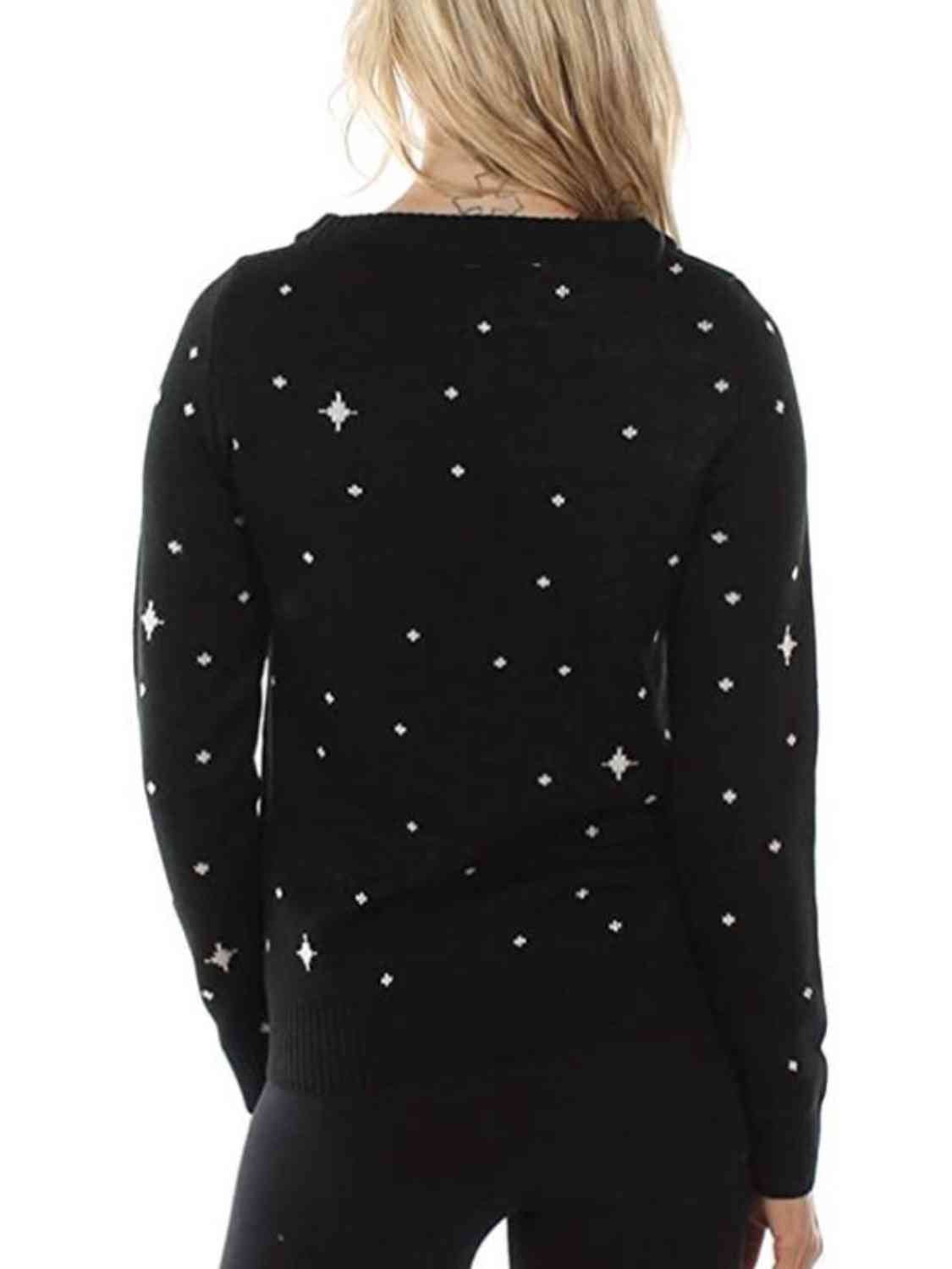 Christmas Round Neck Knit Top | Sugarz Chique Boutique