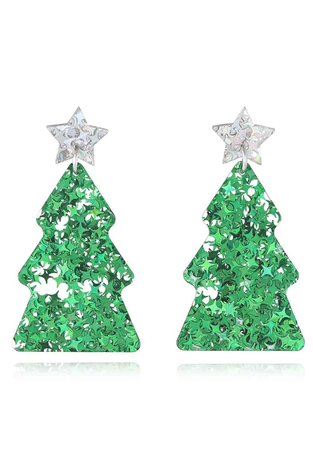 Christmas Tree Acrylic Earrings | Sugarz Chique Boutique