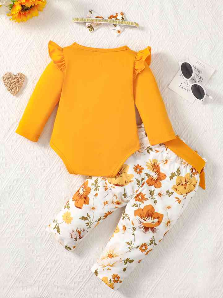 Slogan Graphic Bodysuit and Pants Set | Sugarz Chique Boutique