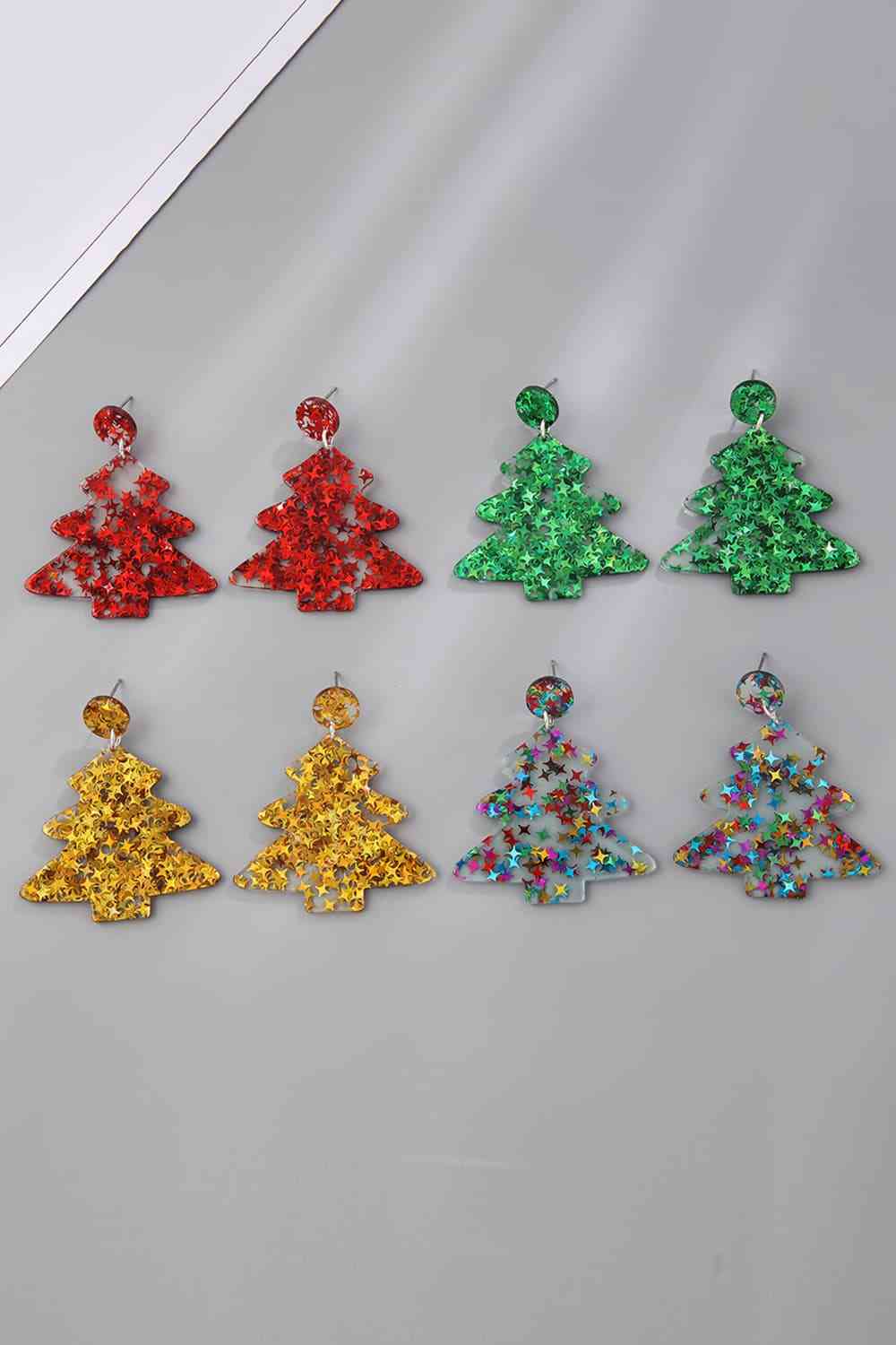 Christmas Tree Acrylic Earrings | Sugarz Chique Boutique