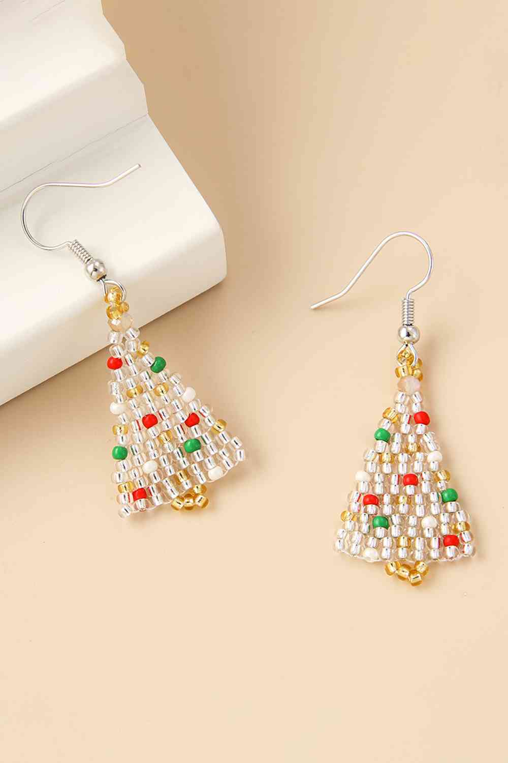 Beaded Christmas Tree Earrings | Sugarz Chique Boutique