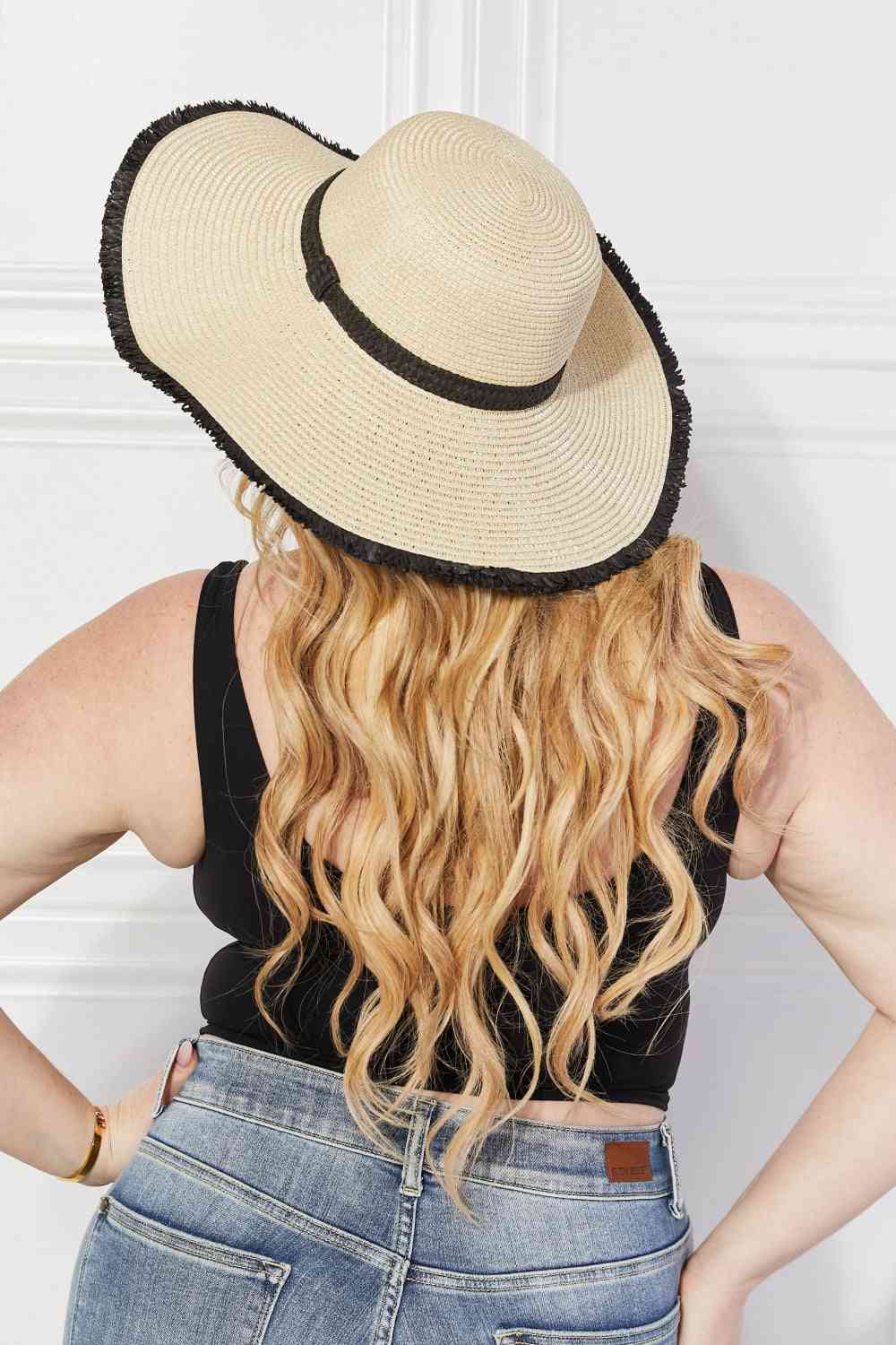 Justin Taylor Bring Me Back Sun Straw Hat in Ivory | Sugarz Chique Boutique