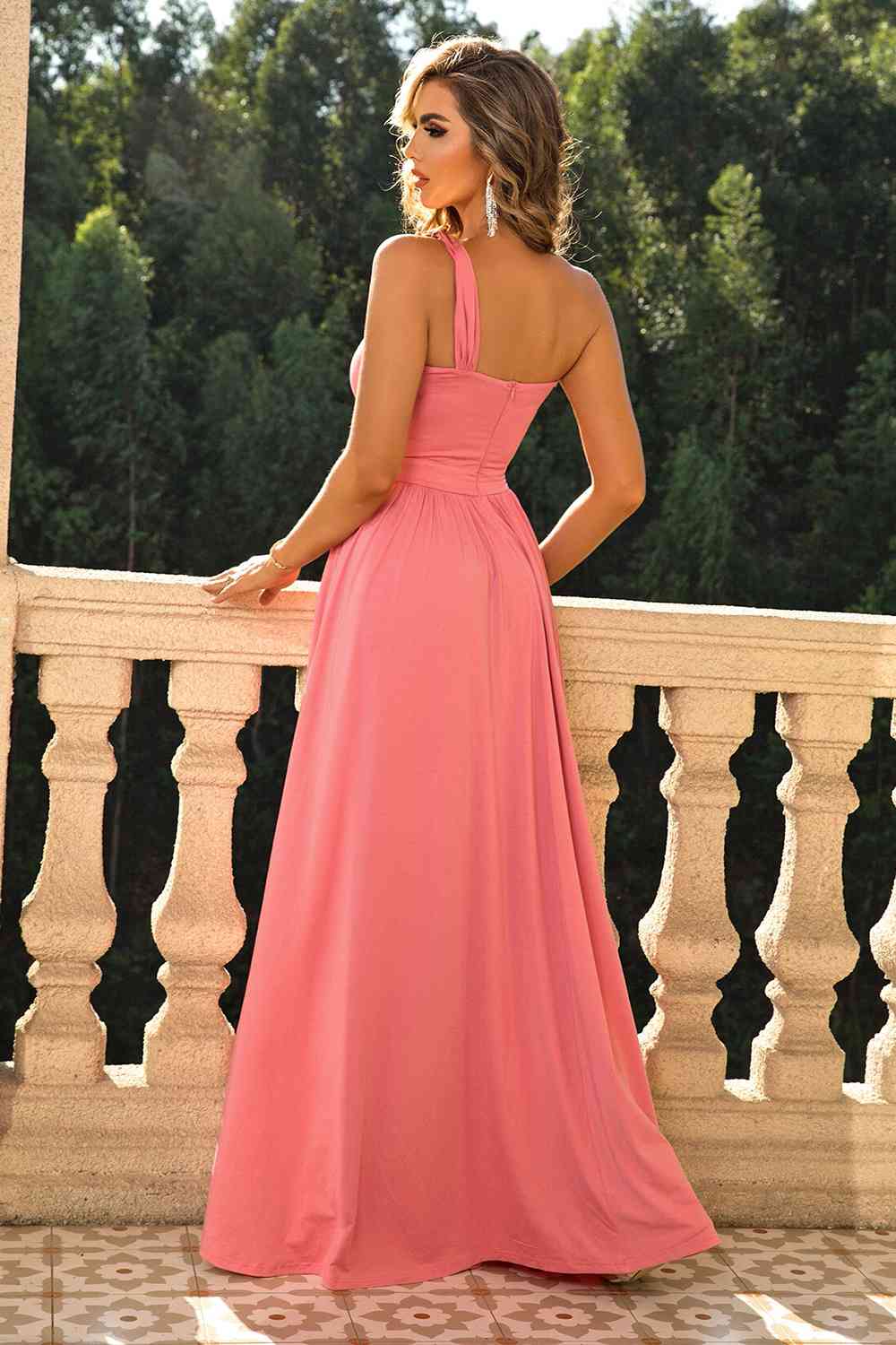 One-Shoulder Split Maxi Dress | Sugarz Chique Boutique