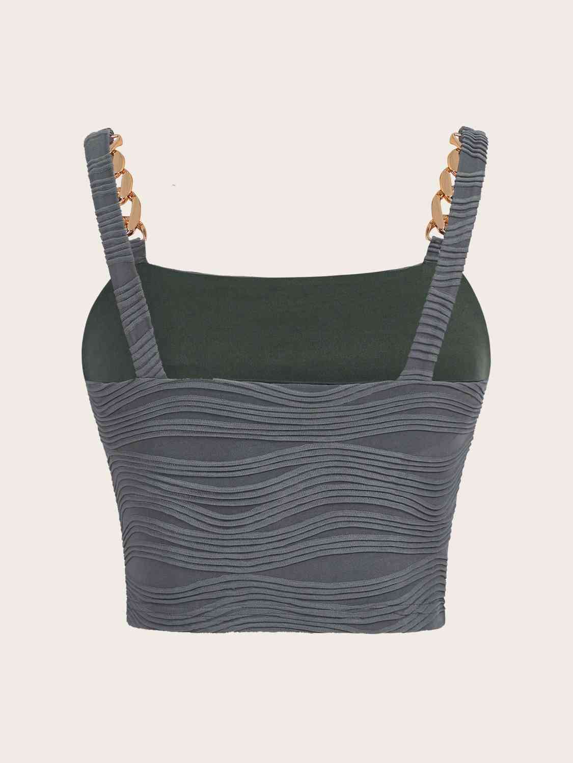 Chain Detail Square Neck Tank | Sugarz Chique Boutique