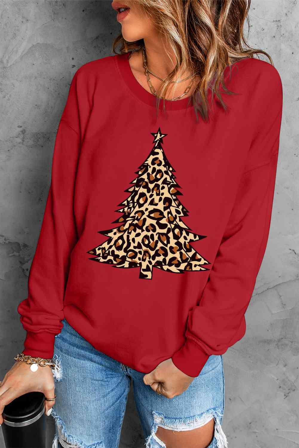 Christmas Tree Graphic Sweatshirt | Sugarz Chique Boutique