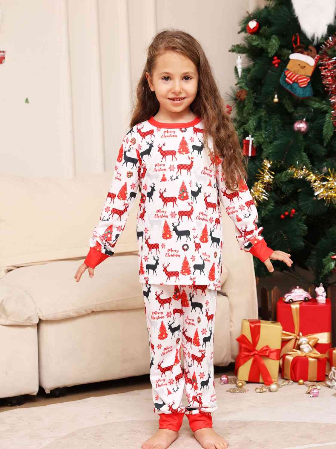 Reindeer Print Top and Pants Set | Sugarz Chique Boutique