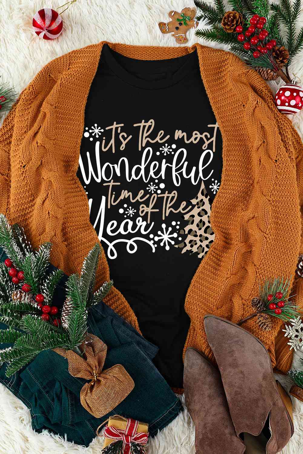 Slogan Graphic Round Neck T-Shirt | Sugarz Chique Boutique