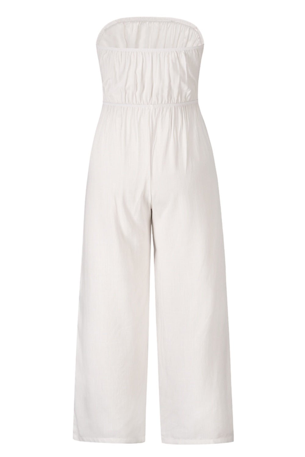 Tied Cutout Tube Wide Leg Jumpsuit | Sugarz Chique Boutique