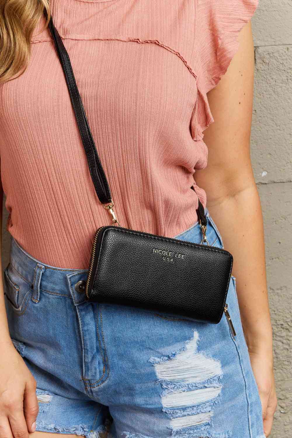 Nicole Lee USA Signature Kiss Lock Crossbody Wallet | Sugarz Chique Boutique