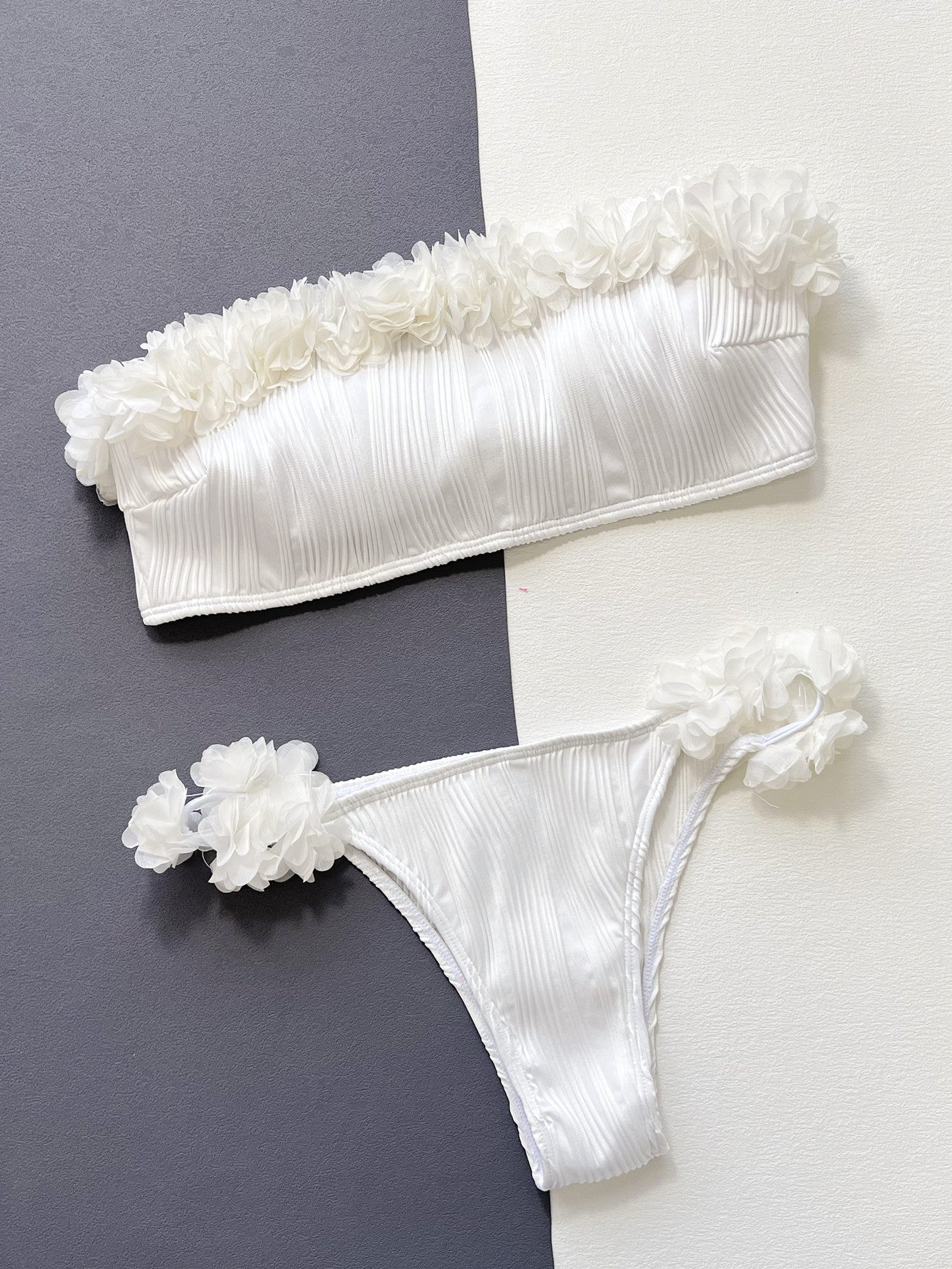Applique Tie Back Two-Piece Bikini Set | Sugarz Chique Boutique