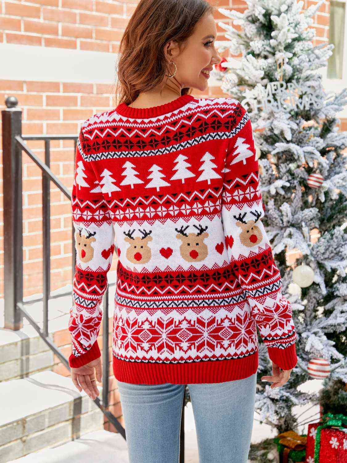 Christmas Round Neck Sweater | Sugarz Chique Boutique