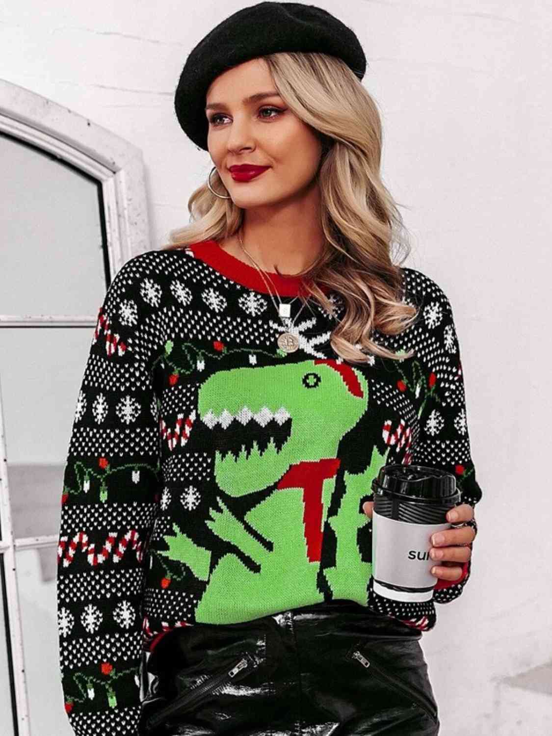 Christmas Round Neck Sweater | Sugarz Chique Boutique