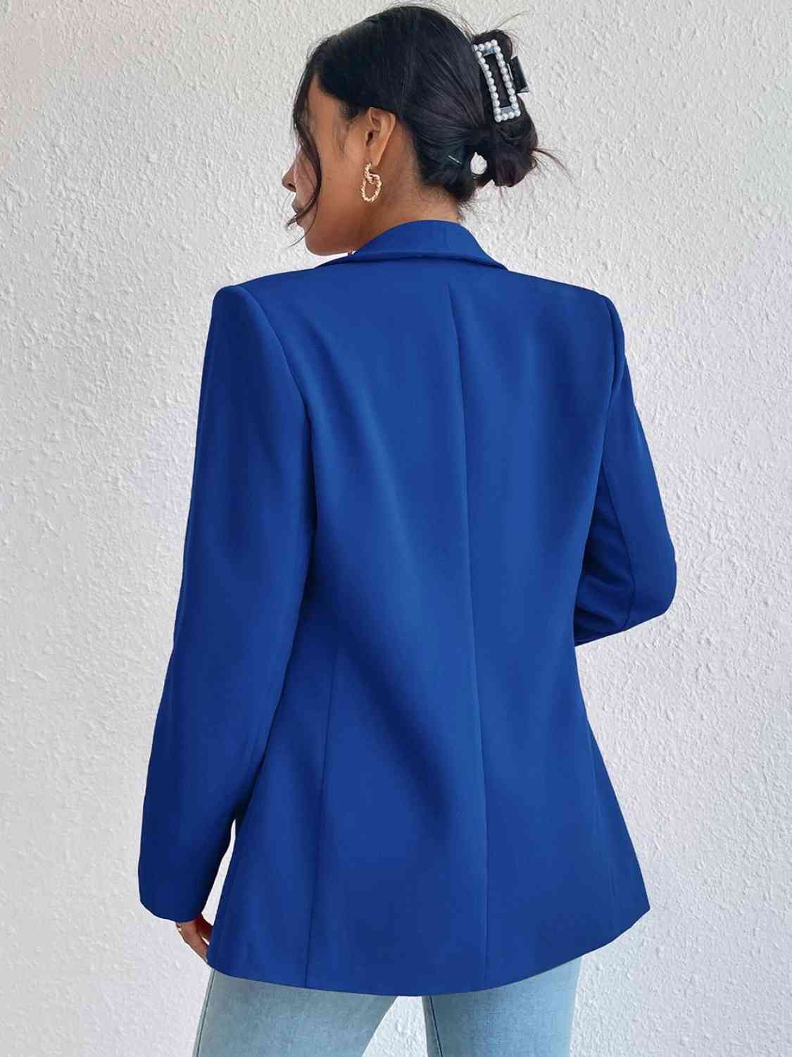 Shawl Collar Long Sleeve Blazer | Sugarz Chique Boutique