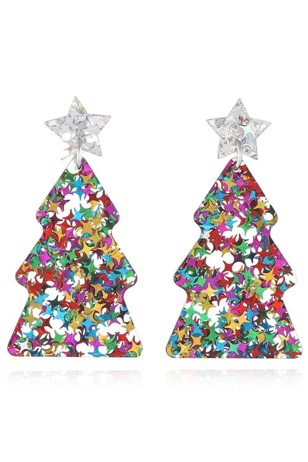 Christmas Tree Acrylic Earrings | Sugarz Chique Boutique