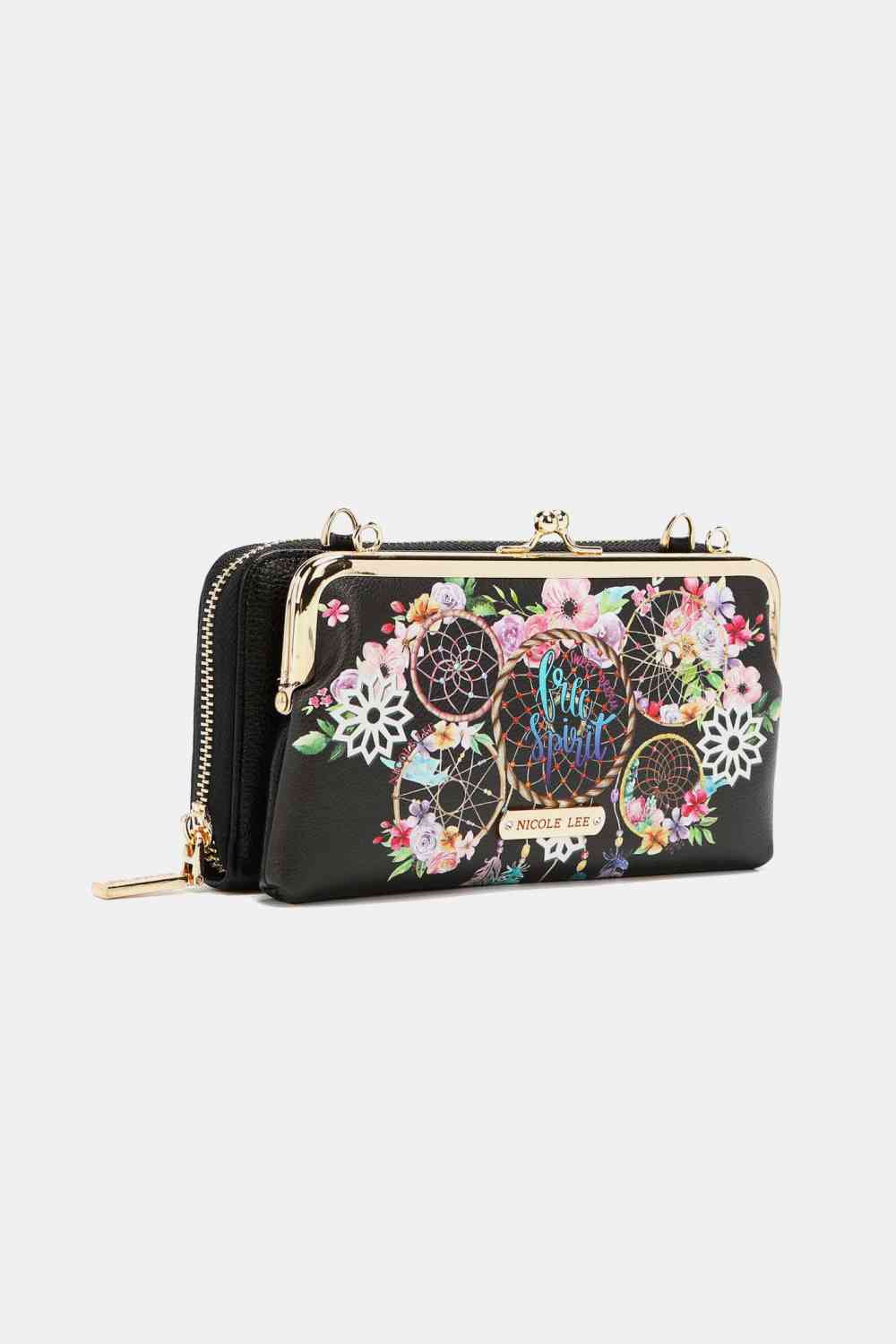 Nicole Lee USA Signature Kiss Lock Crossbody Wallet | Sugarz Chique Boutique