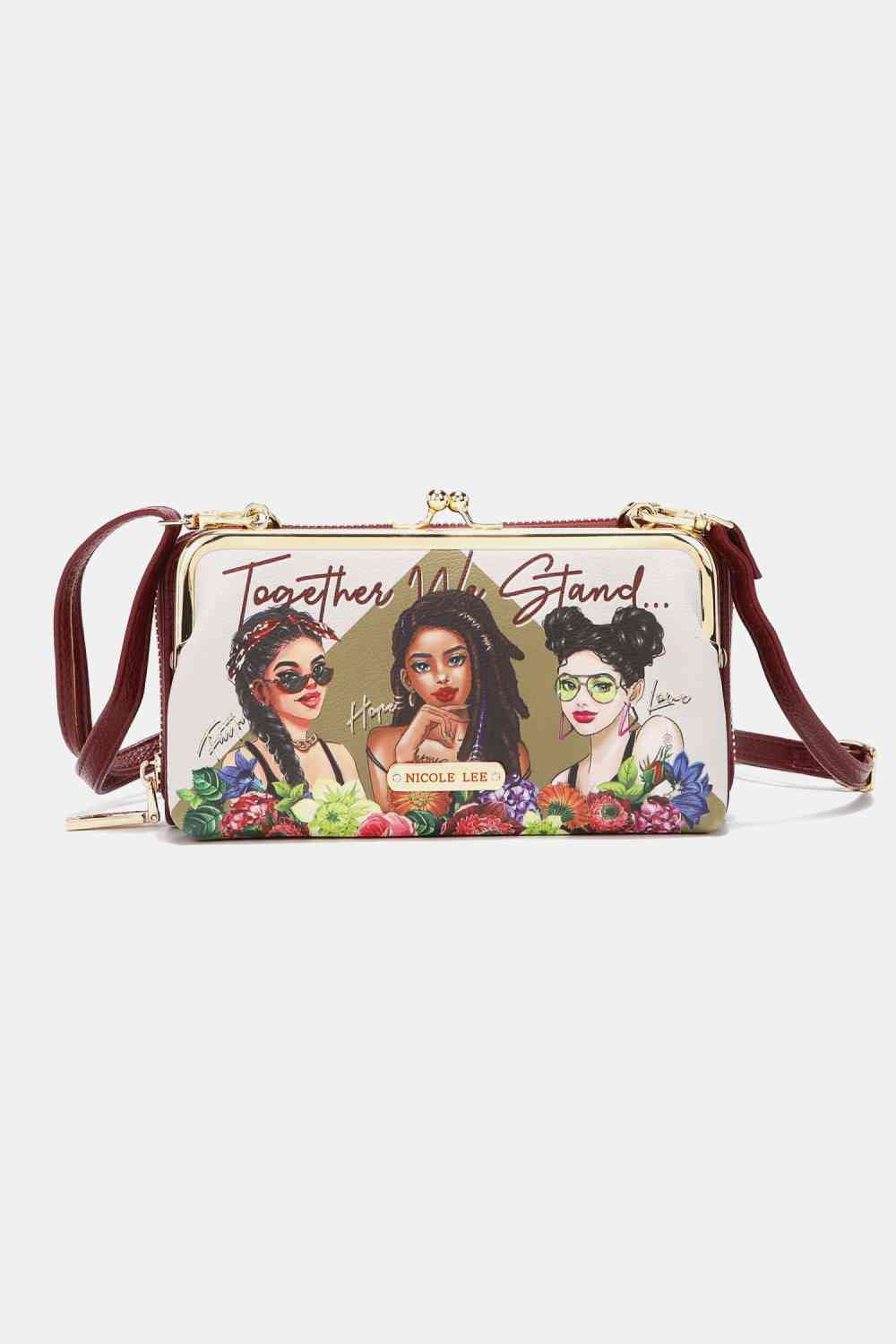Nicole Lee USA Signature Kiss Lock Crossbody Wallet | Sugarz Chique Boutique