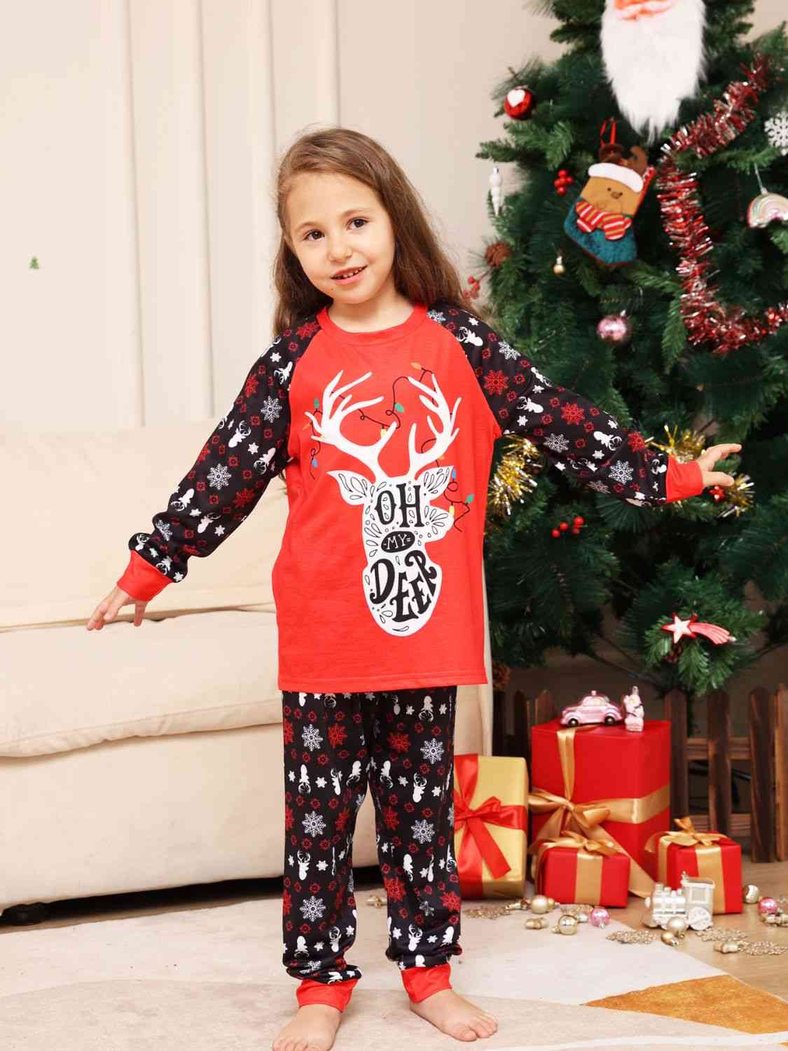 Reindeer Graphic Top and Pants Set | Sugarz Chique Boutique