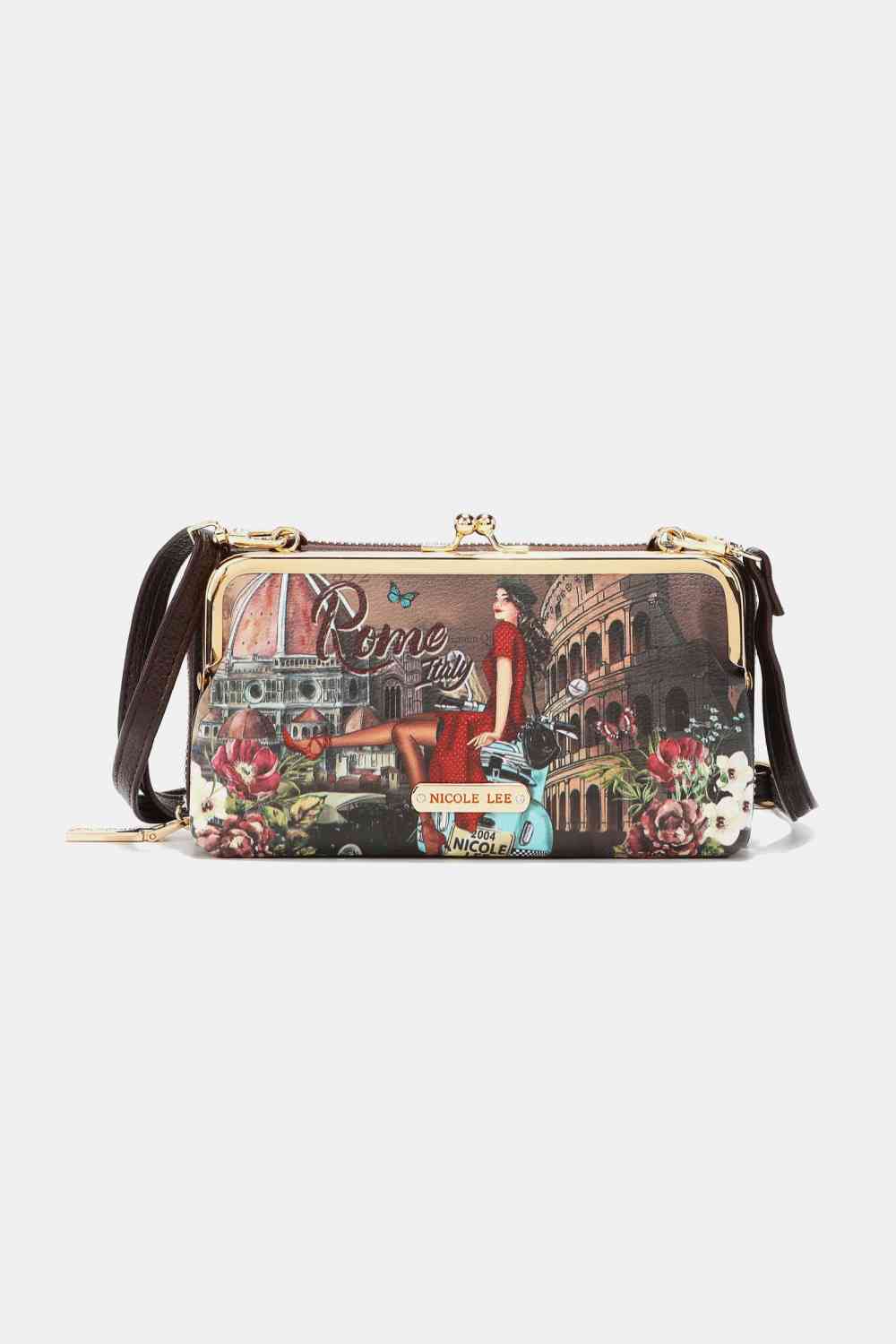 Nicole Lee USA Signature Kiss Lock Crossbody Wallet | Sugarz Chique Boutique