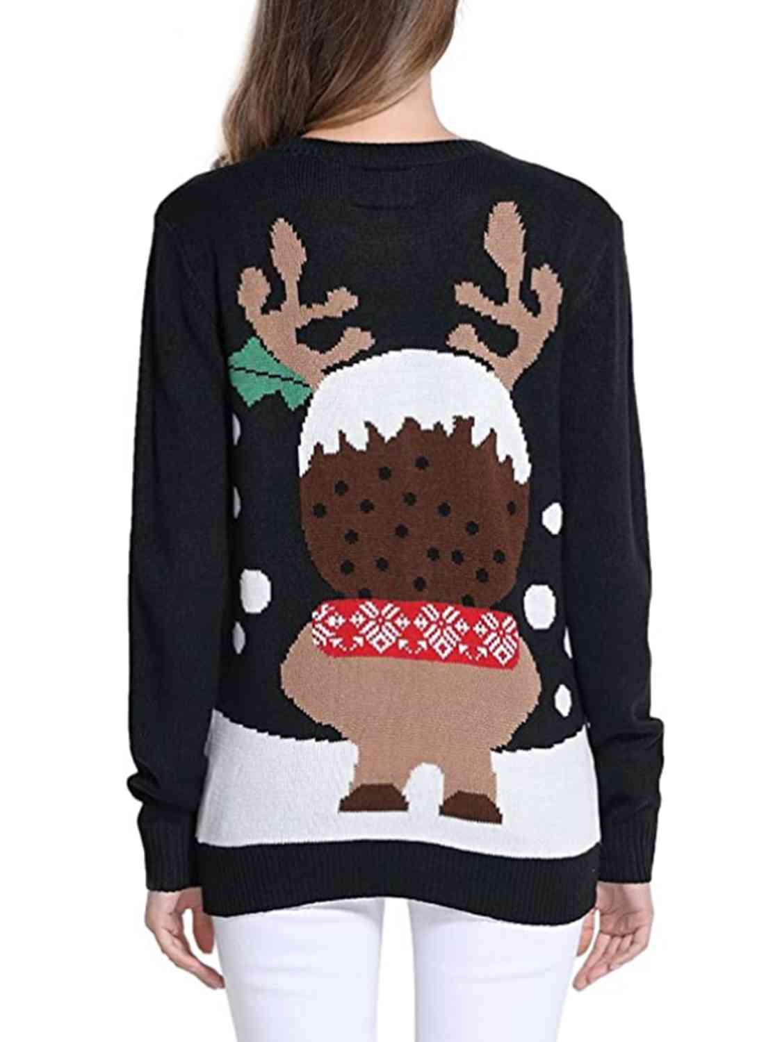 Rudolph Round Neck Sweater | Sugarz Chique Boutique