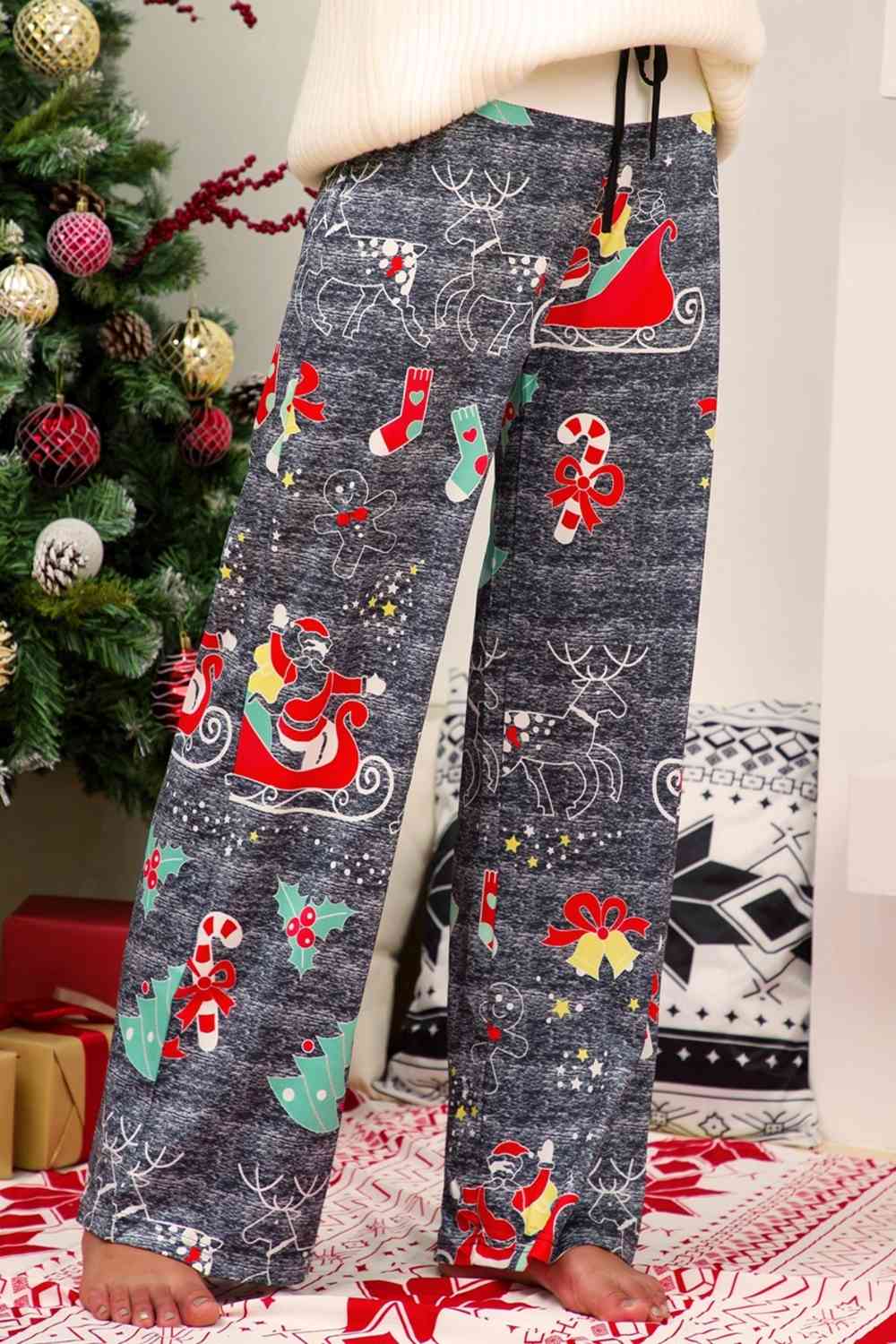 Christmas Straight Leg Pants | Sugarz Chique Boutique