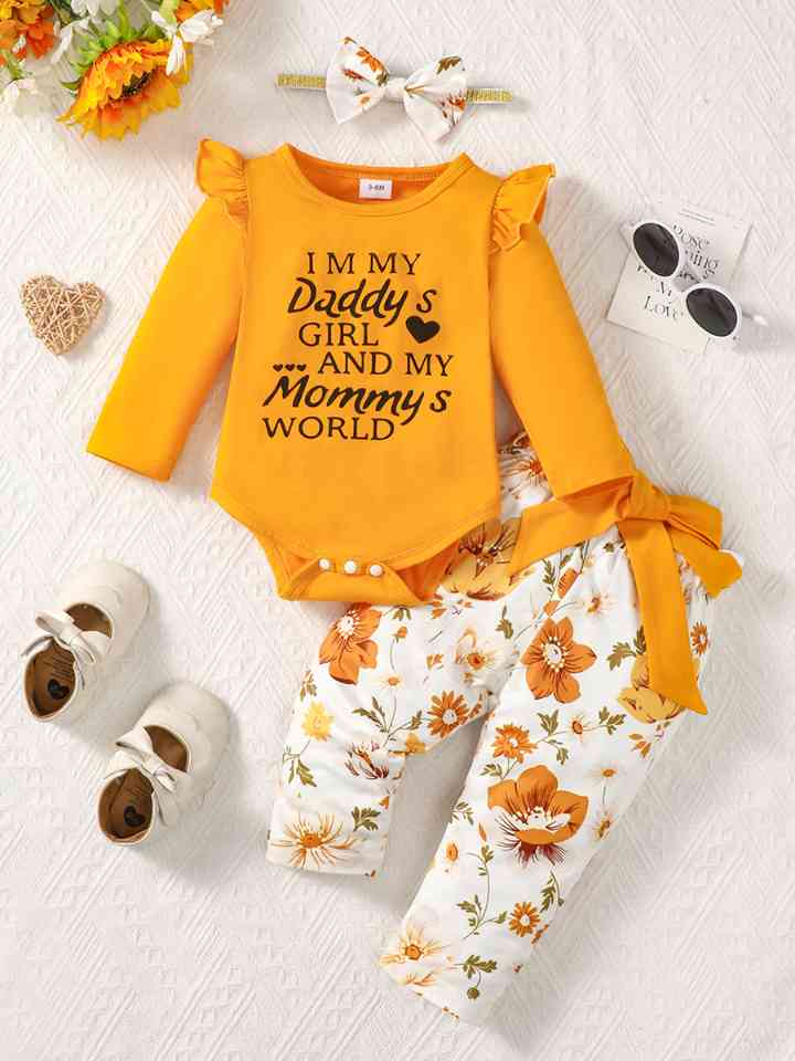 Slogan Graphic Bodysuit and Pants Set | Sugarz Chique Boutique