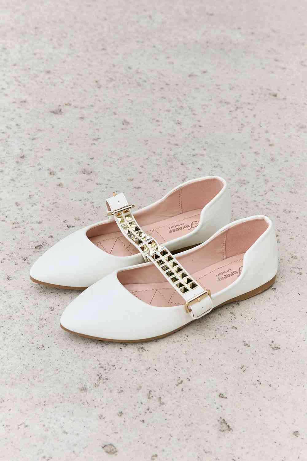Forever Link Pointed Toe Studded Ballet Flats | Sugarz Chique Boutique