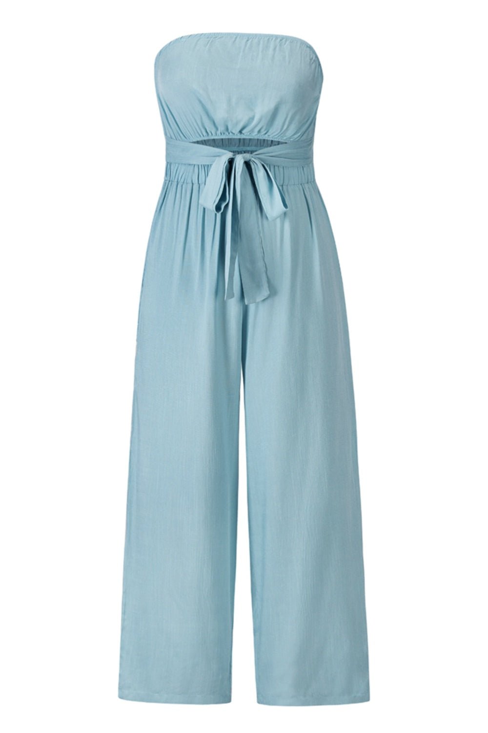 Tied Cutout Tube Wide Leg Jumpsuit | Sugarz Chique Boutique