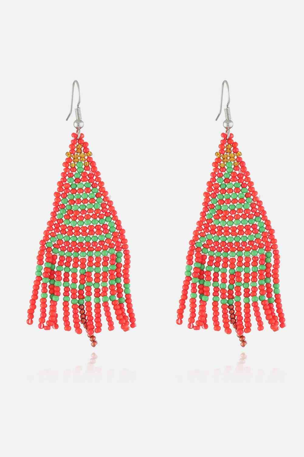 Christmas Beaded Earrings | Sugarz Chique Boutique