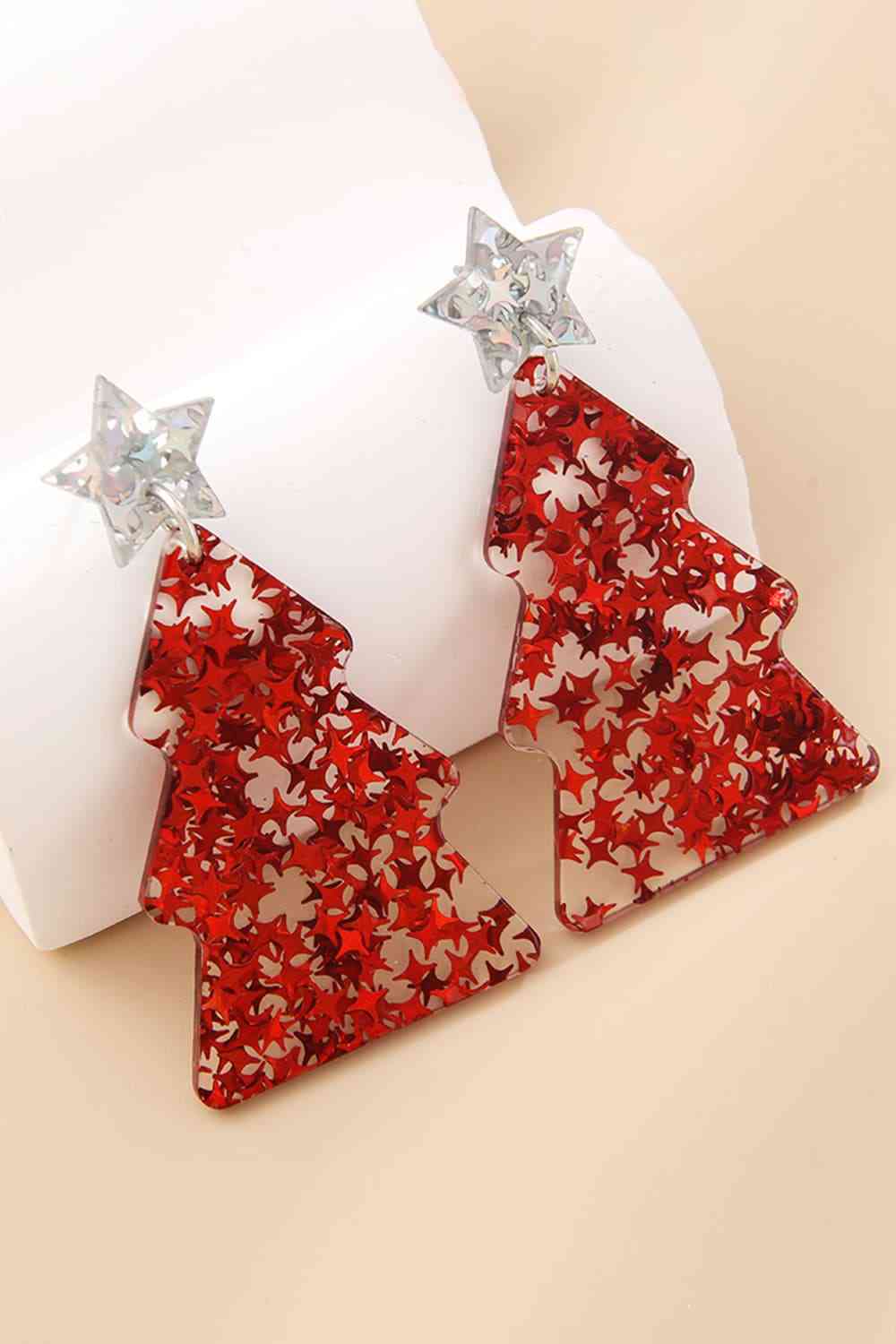 Christmas Tree Acrylic Earrings | Sugarz Chique Boutique