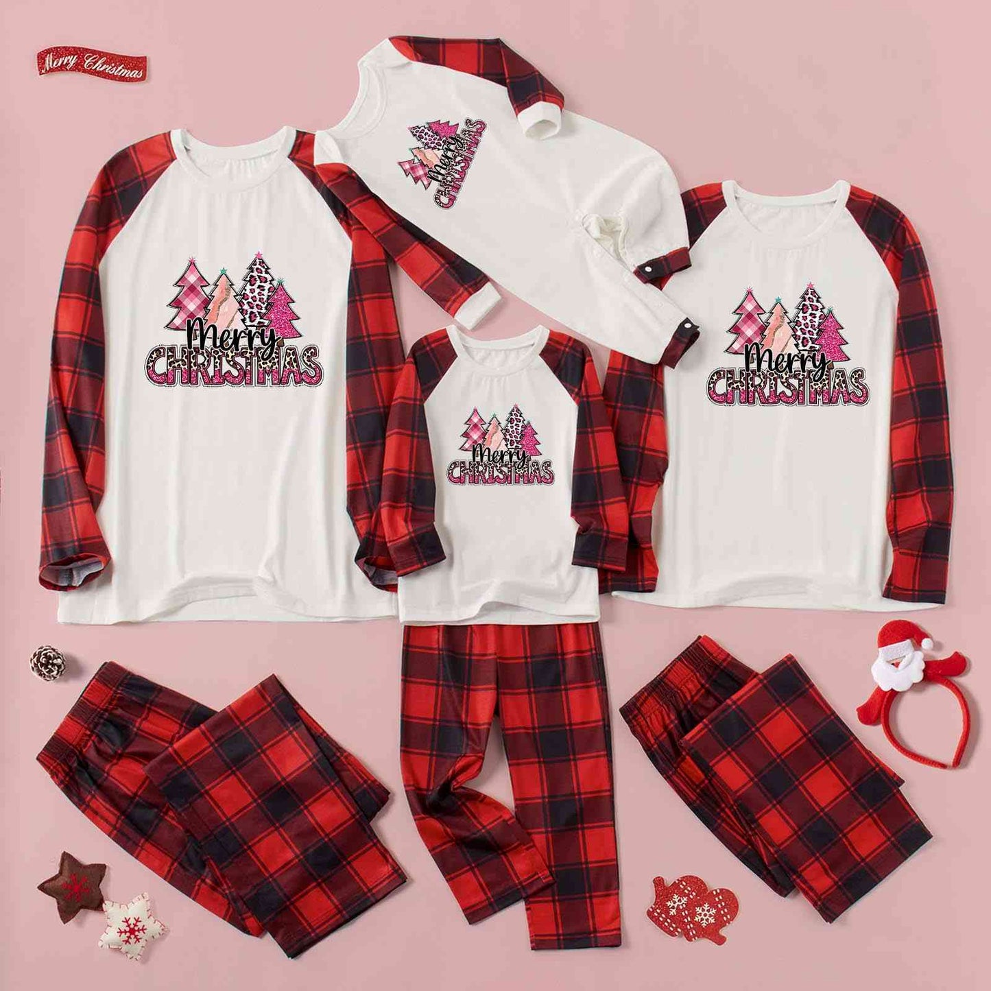 MERRY CHRISTMAS Graphic Top and Plaid Pants Set | Sugarz Chique Boutique