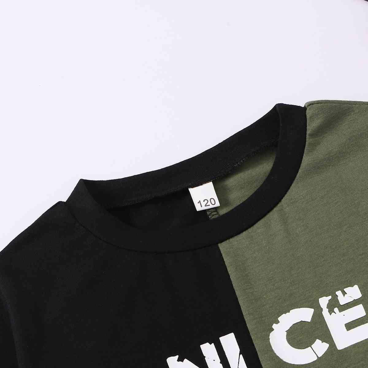 NICE Contrast Tee and Pants Set | Sugarz Chique Boutique