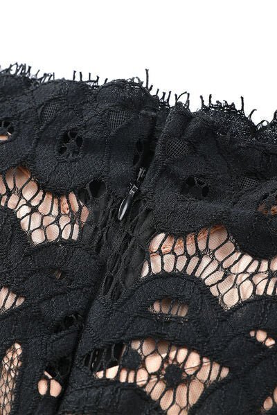 Off-Shoulder Long Sleeve Lace Dress | Sugarz Chique Boutique