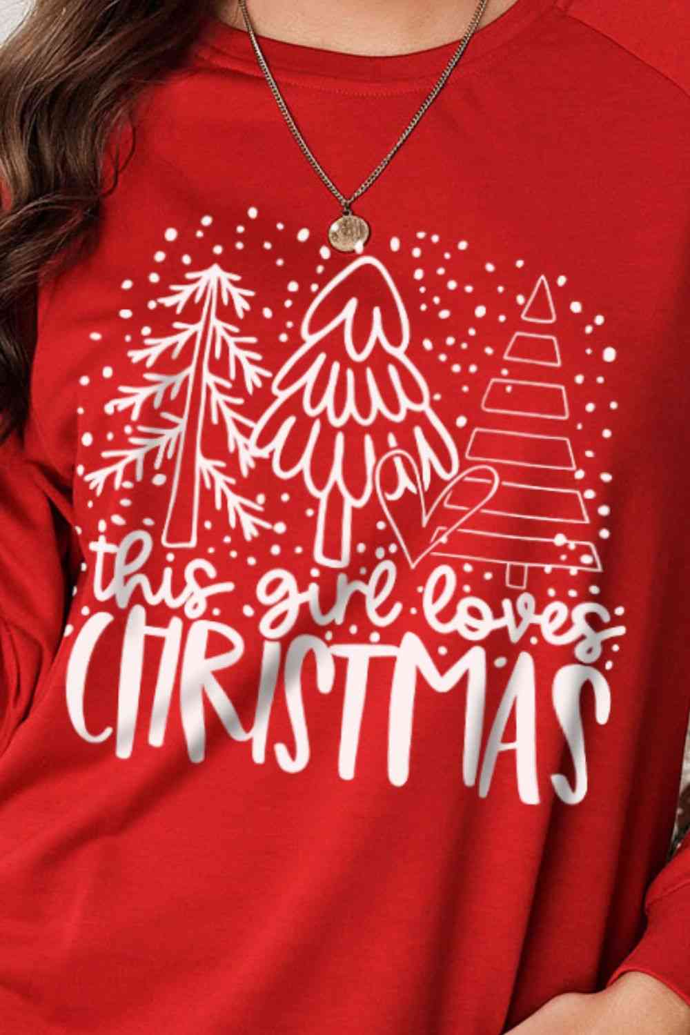 Christmas Tree Round Neck Sweatshirt | Sugarz Chique Boutique