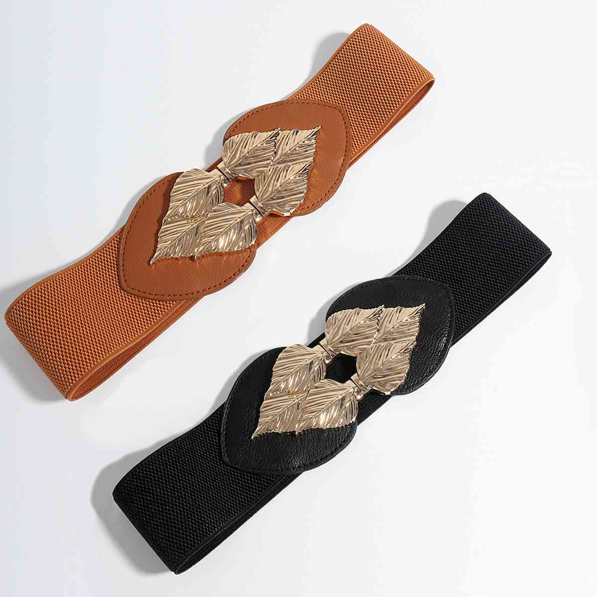 Alloy Leaf Buckle Elastic Belt | Sugarz Chique Boutique