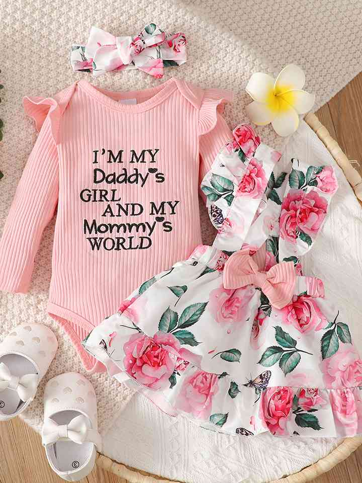 Round Neck Long Sleeve Top and Printed Dress Set | Sugarz Chique Boutique