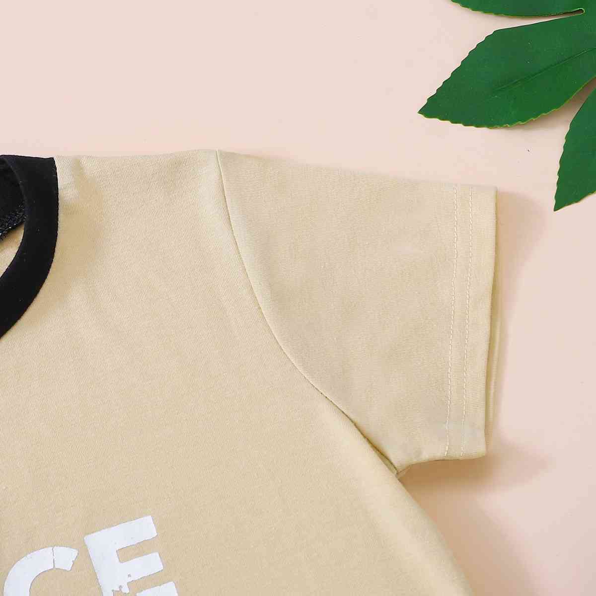 NICE Contrast Tee and Pants Set | Sugarz Chique Boutique
