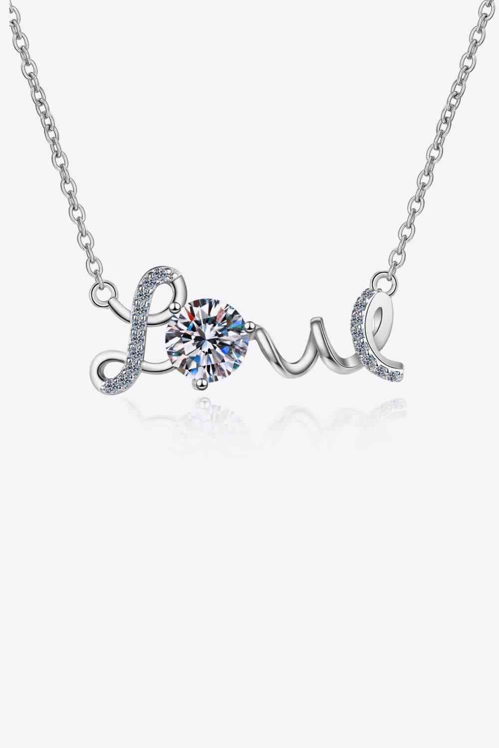 1 Carat Moissanite 925 Sterling Silver Necklace | Sugarz Chique Boutique