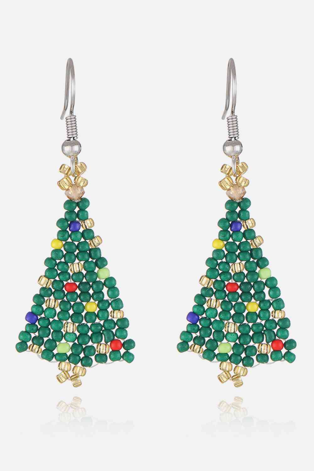 Beaded Christmas Tree Earrings | Sugarz Chique Boutique