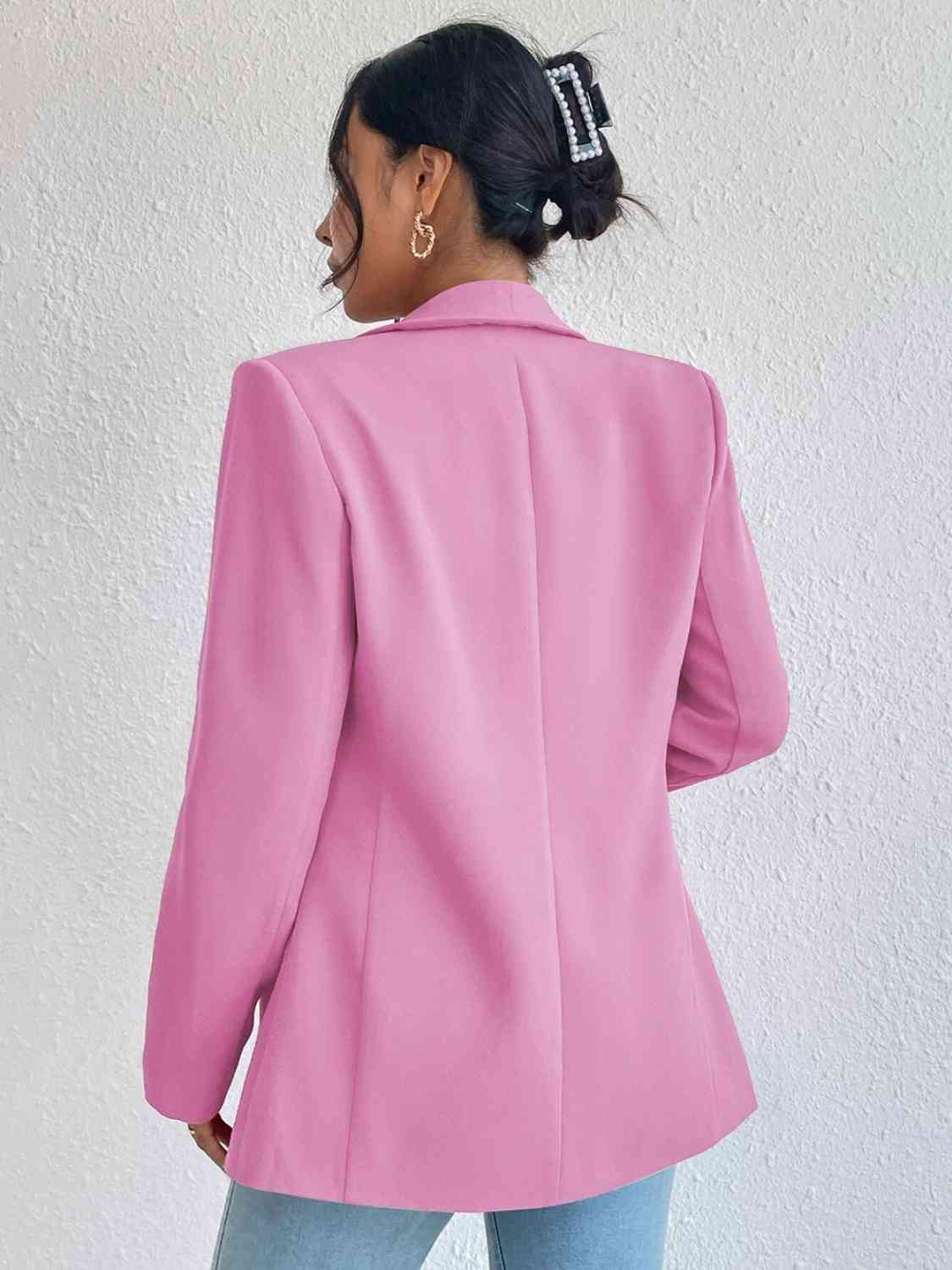 Shawl Collar Long Sleeve Blazer | Sugarz Chique Boutique