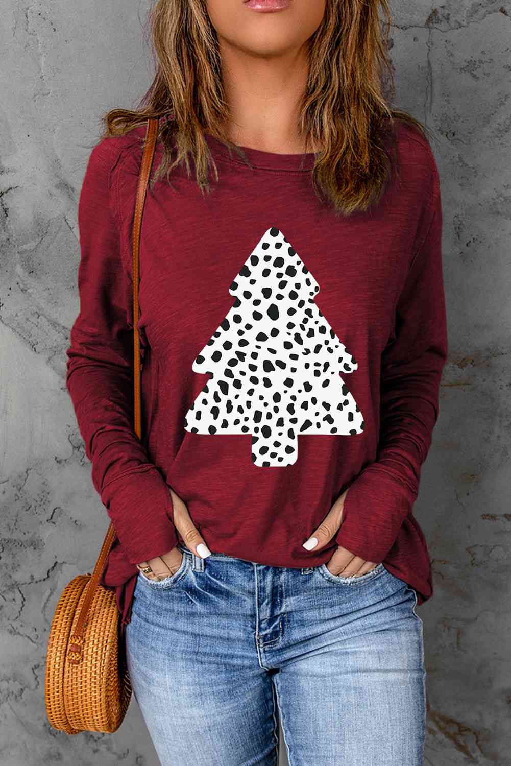 Christmas Tree Graphic Long Sleeve T-Shirt | Sugarz Chique Boutique