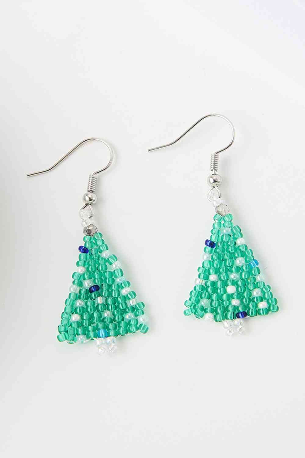 Beaded Christmas Tree Earrings | Sugarz Chique Boutique