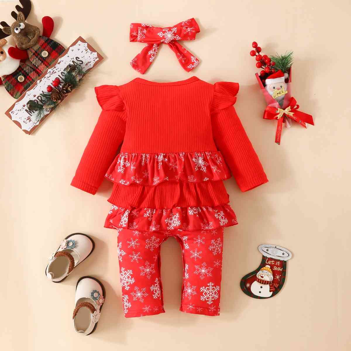 Snowflake Bow Detail Jumpsuit | Sugarz Chique Boutique